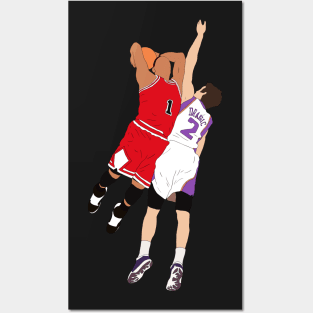 Derrick Rose Dunk On Goran Dragic Posters and Art